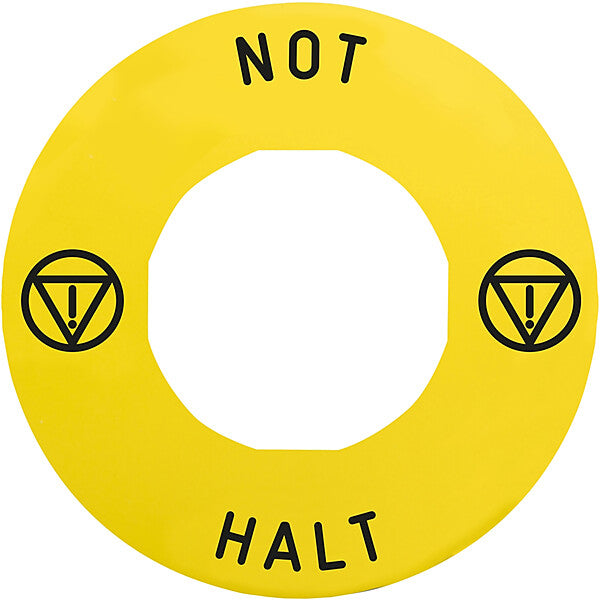 Schneider Electric Not-Halt-Schild D=60, gelb ZBY9230T